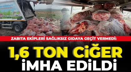 Zabıta ekipleri sağlıksız gıdaya geçit vermedi: 1,6 ton ciğer imha edildi
