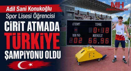 Adil Sani Konukoğlu Spor Lisesi Öğrencisi Cirit Atmada Türkiye Şampiyonu Oldu