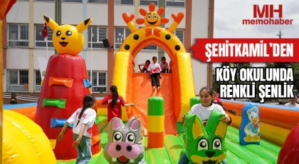 Şehitkamil’den köy okulunda renkli şenlik