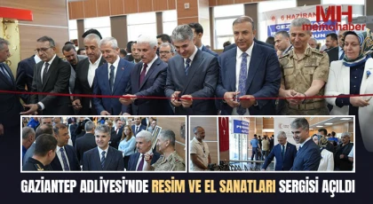 Gaziantep Adliyesi'nde resim ve el sanatları sergisi açıldı
