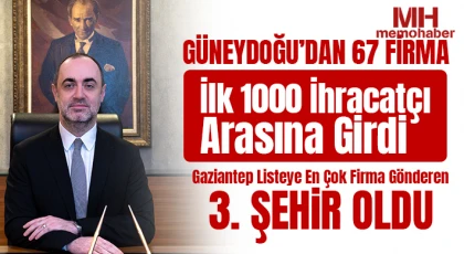 Güneydoğu’dan 67 Firma İlk 1000 İhracatçı Arasına Girdi