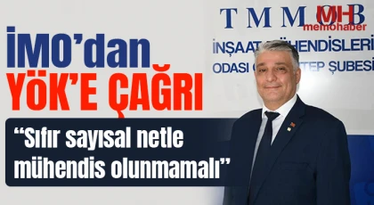 İMO’dan YÖK’e çağrı: Sıfır sayısal netle mühendis olunmamalı