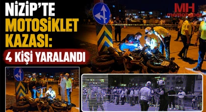 Nizip’te Motosiklet Kazası: 4 Kişi Yaralandı