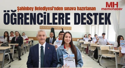 Şahinbey Belediyesi'nden sınava hazırlanan öğrencilere destek
