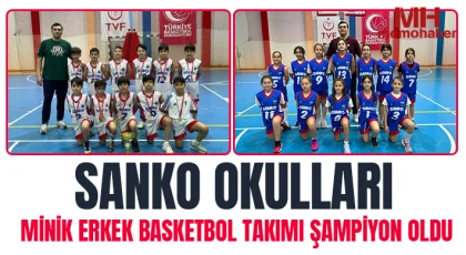 SANKO Okulları Minik Erkek Basketbol Takımı şampiyon oldu