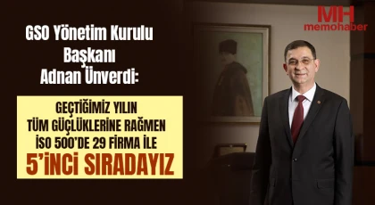 Ünverdi: Geçtiğimiz Yılın Tüm Güçlüklerine Rağmen İSO 500’de 29 Firma ile 5’inci Sıradayız