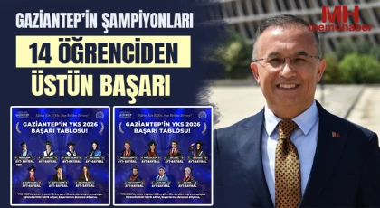 Gaziantep’in şampiyonları: 14 öğrenciden üstün başarı