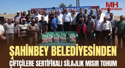 Şahinbey Belediyesinden çiftçilere sertifikalı silajlık mısır tohum