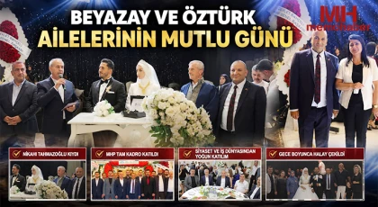 Beyazay ve Öztürk ailelerinin mutlu günü