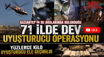 Gaziantep Dahil 71 İlde Narkotik Operasyonu: 844 Şüpheli Tutuklandı