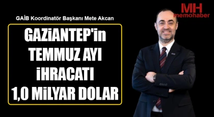 Gaziantep'in Temmuz Ayı İhracatı 1,0 Milyar Dolar