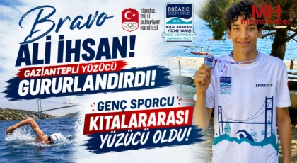 Gaziantepli yüzücü gururlandırdı