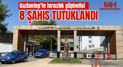 Gaziantep'te hırsızlık şüphelisi 8 şahıs tutuklandı