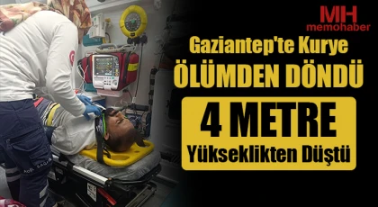 Gaziantep'te Kurye ölümden döndü