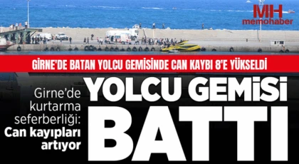 Girne'de batan yolcu gemisinde can kaybı 8'e yükseldi