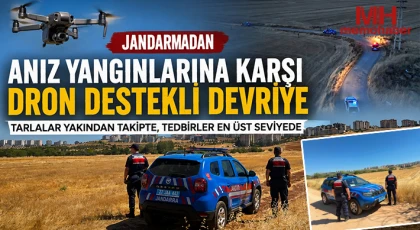 Jandarmadan anız yangınlarına karşı dron destekli devriye