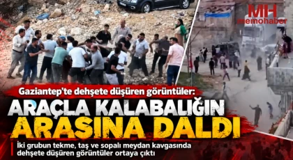 Gaziantep'te dehşete düşüren görüntüler: Araçla kalabalığın arasına daldı
