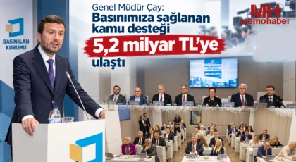 Genel Müdür Çay: Basınımıza sağlanan kamu desteği 5,2 milyar TL’ye ulaştı