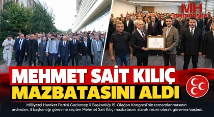 Mehmet Sait Kılıç Mazbatasını Aldı