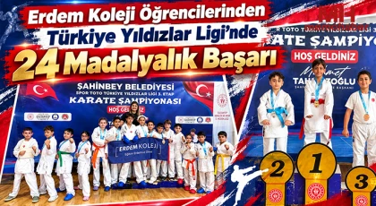 Erdem Koleji Öğrencilerinden Türkiye Yıldızlar Ligi’nde 24 Madalyalık Başarı