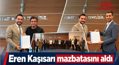 Eren Kaşısarı mazbatasını aldı