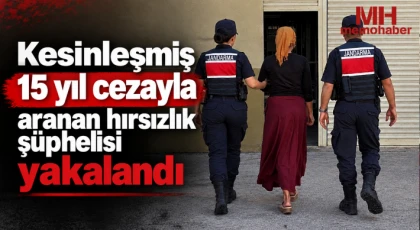 Kesinleşmiş 15 yıl cezayla aranan hırsızlık şüphelisi yakalandı