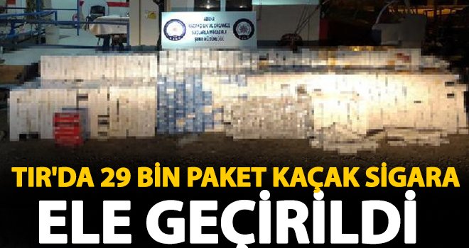 29 bin paket gümrük kaçağı sigara ele geçirdi