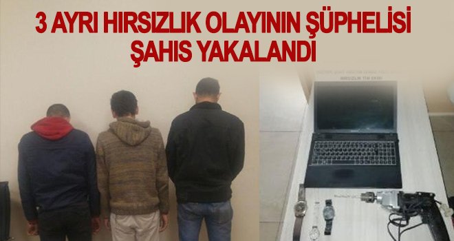 3 şahıs suç eşyalarıyla beraber yakalandı