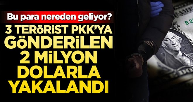 3 terörist örgüte gönderilen 2 milyon dolarla yakalandı