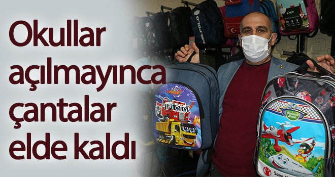 300 bin çanta depolarda bekliyor! Okullar açılmayınca çantalar elde kaldı