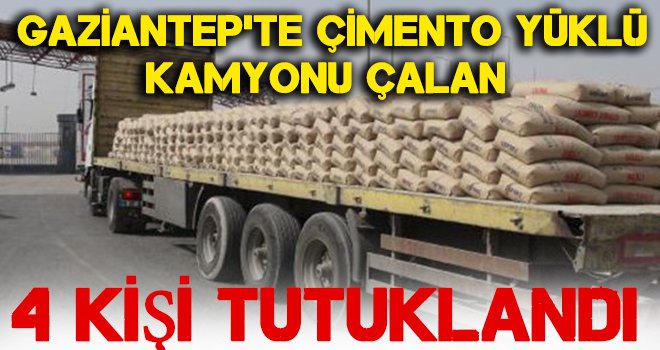 4 bin 320 paket çimento çalan hırsızlar tutuklandı