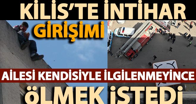 5 katlı binanın terasına çıkıp intihar etmek istedi