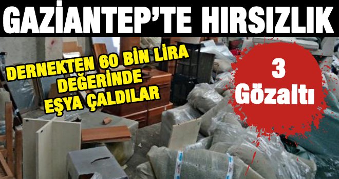 60 bin liralık eşya, oto tamirhanesinden çıktı