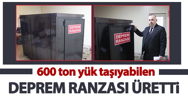 600 ton yük taşıyabilen deprem ranzası üretti