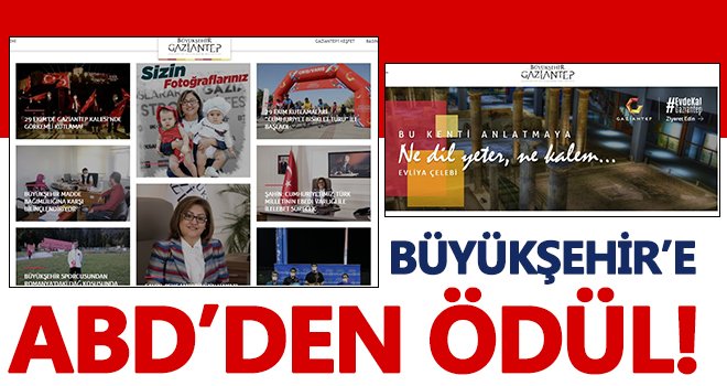 ABD’den Gaziantep Büyükşehir Belediyesine ödül