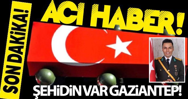 Acı haber! Gaziantep’e şehit ateşi düştü!