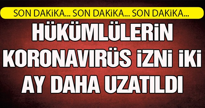 Açık cezaevlerindeki hükümlülerin Kovid-19 izni iki ay daha uzatıldı