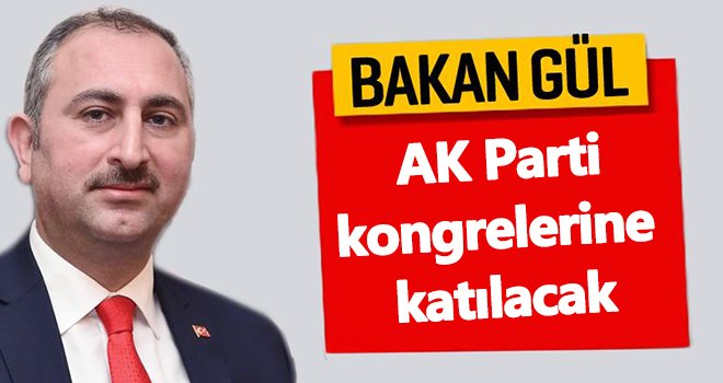 Adalet Bakanı Gül, AK Parti kongrelerine katılacak