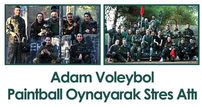 Adam Voleybol Paintball Oynayarak Stres Attı