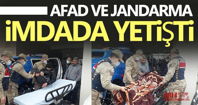 AFAD ve jandarma mağdur vatandaşların imdadına yetişti