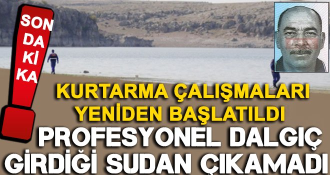 Afrin Barajındaki kayıp dalgıç için özel ekip getirtildi