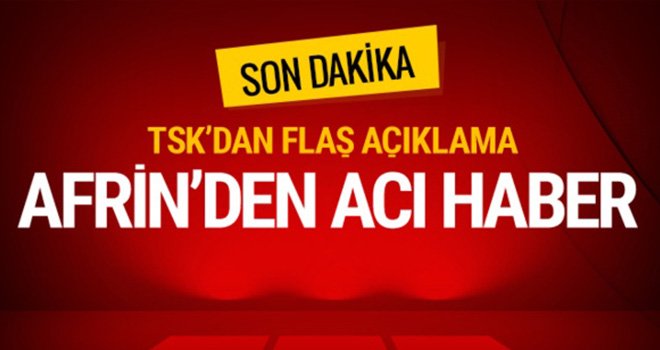 Afrin'den son dakika 2 şehit haberi geldi