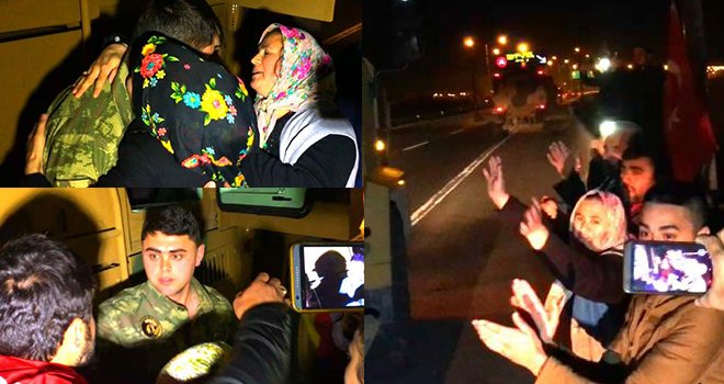Askerin ailesinden otoyolda duygulandıran sürpriz