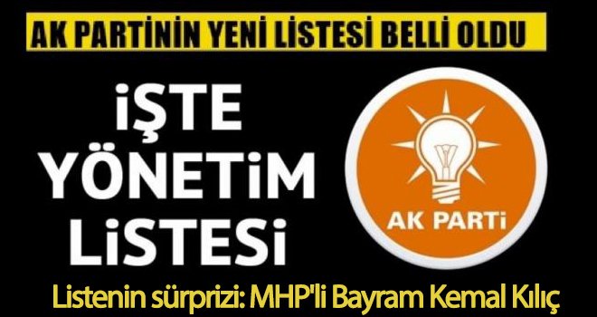 Ak Parti'nin yeni yönetimine giren isimleri belli oldu