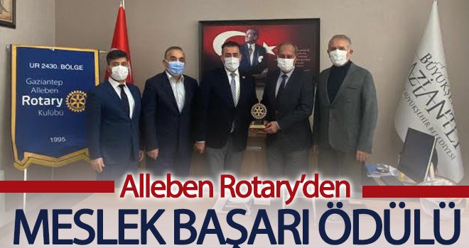 Alleben Rotary’den Meslek Başarı Ödülü 