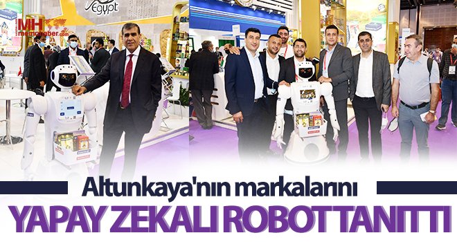Altunkaya'nın markalarını yapay zekalı robot tanıttı