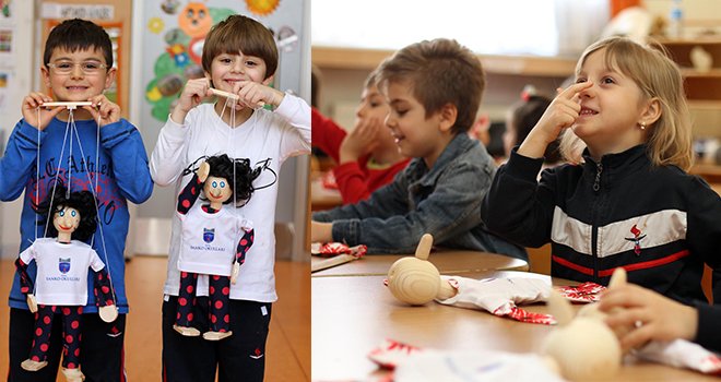 Anasınıfında eğlenceli kukla etkinliği