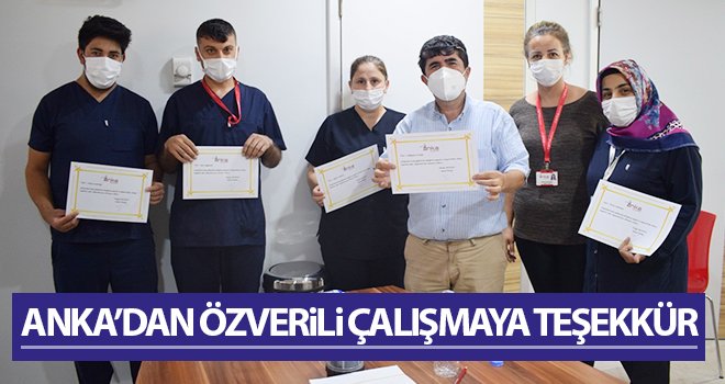ANKA’dan özverili çalışmaya teşekkür