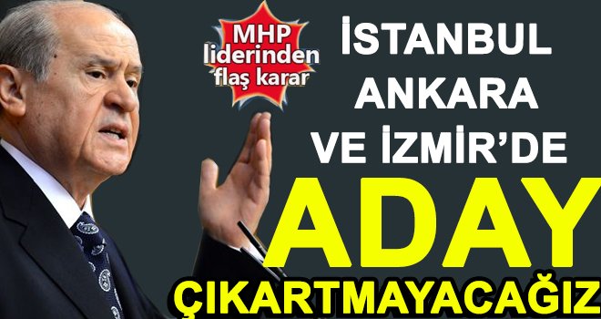 Bahçeli 'Cumhur İttifakı'nın tarafıyız aday çıkartmayacağız'
