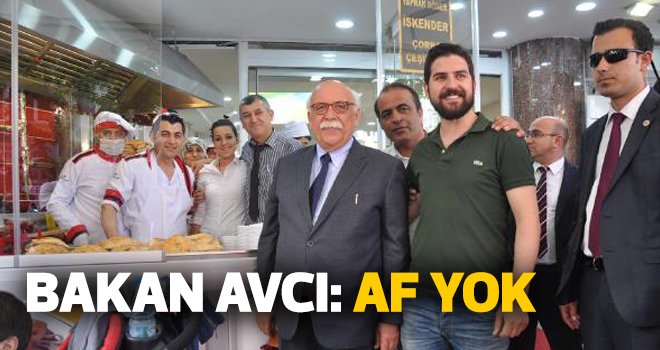 Bakan Avcı: Af yok